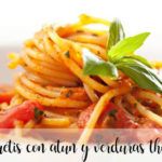 Spaghetti z tuńczykiem i warzywami z termomiksem