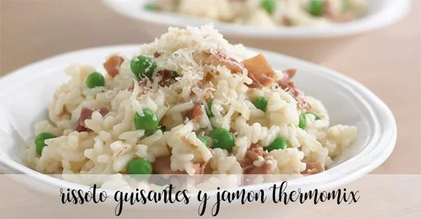 Risotto z groszkiem i szynką z termomiksem