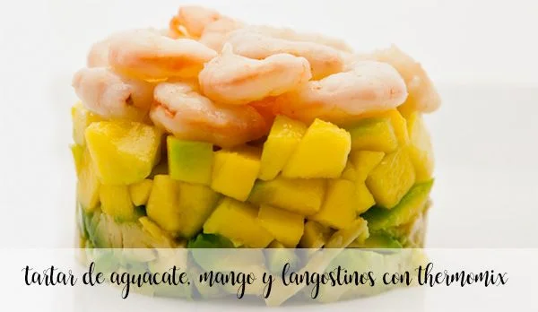 Tatar z awokado, mango i krewetek z termomiksem