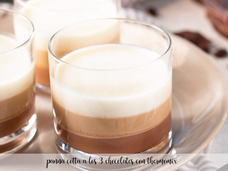 Panna Cotta z trzema czekoladkami w Thermomixie