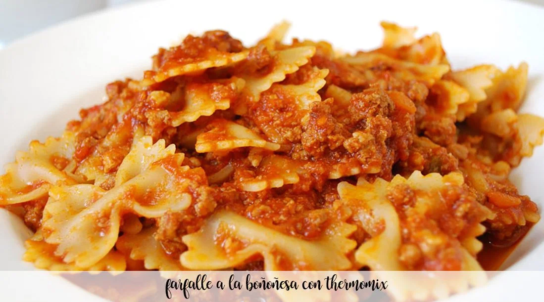 Farfalle bolognese z Thermomixem