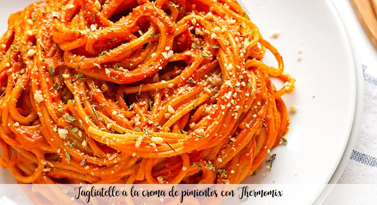 Tagliatelle z kremem pieprzowym z Thermomixem
