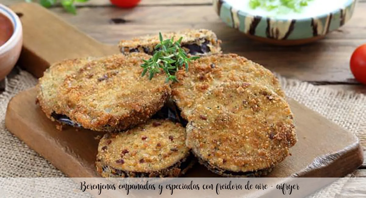 Berenjenas empanadas y especiadas con freidora de aire - aifryer