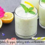 Koktajl z jogurtu, melona i mięty z thermomixem