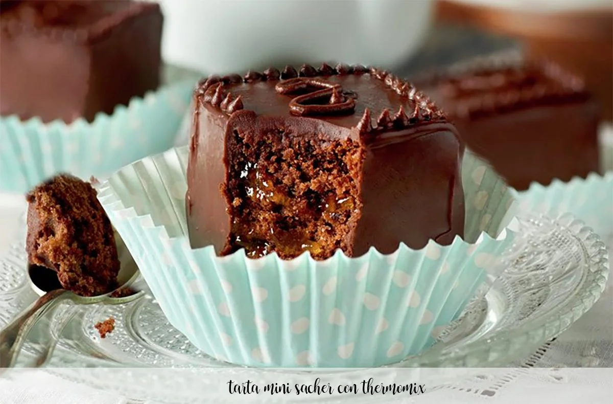 Tarta mini Sacher sin gluten con thermomix